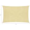 Beige Sunshade Sail 4x7m HDPE - UV & Mould Resistant