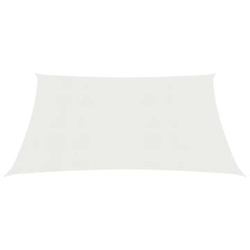 Sunshade Sail 2.5x3.5m HDPE White - Shield from the Sun