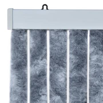 Insect Curtain Silver 90x200 cm - Flexible Chenille Design