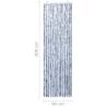 Insect Curtain Silver 90x200 cm - Flexible Chenille Design