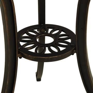 Garden Table Bronze 62x62x65 cm - Premium Cast Aluminium