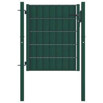 Sturdy Green PVC and Steel Fence Gate - 100x101 cm