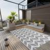 Outdoor Rug Grey 190x290 cm PP Colour white and grey Size 190 x 290 cm Quantity in Package 1 