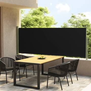 Patio Retractable Side Awning 117x300 cm Black - Hipomarket