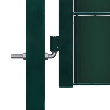 Sturdy Green PVC and Steel Fence Gate - 100x101 cm