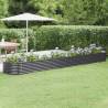 Garden Raised Bed Powder-coated Steel 440x80x36 cm - Anthracite