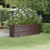 Garden Raised Bed Powder-coated Steel 224x80x68 cm Brown Colour brown Size 224 x 80 x 68 cm Quantity in Package 1 