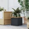 Planter Black 40x40x40 cm Poly Rattan Size 40 x 40 x 40 cm Quantity in Package 1 