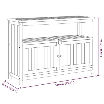 Garden Console Table - Solid Wood Acacia 110x35x75 cm