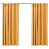 Linen-Look Blackout Curtains - Yellow 140x175 cm | Hipomarket