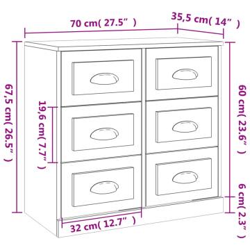 White Engineered Wood Sideboards - 3 pcs for Your Home