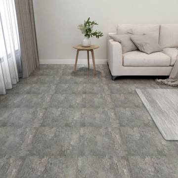 Self-Adhesive Flooring Planks - 55 pcs PVC Grey - 5.11 m²