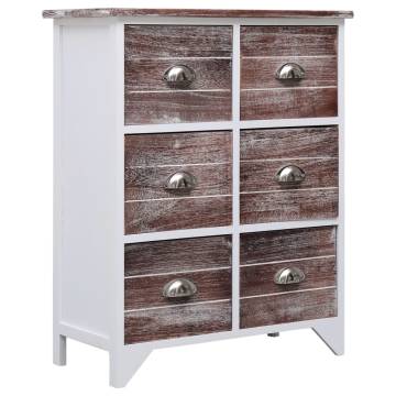 Side Cabinet with 6 Drawers - Rustic Charm - Hipomarket