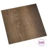 Self-Adhesive Flooring Planks - 20 pcs PVC Brown | Hipo Market