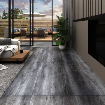 Self-Adhesive PVC Flooring Planks - Shiny Grey | 5.21 m²