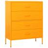 Mustard Yellow Chest of Drawers - Modern Steel Storage