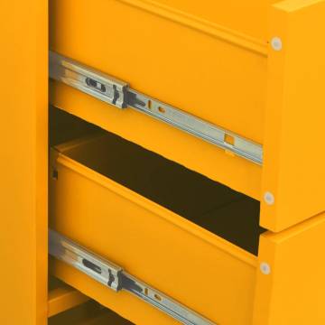 Mustard Yellow Chest of Drawers - Modern Steel Storage