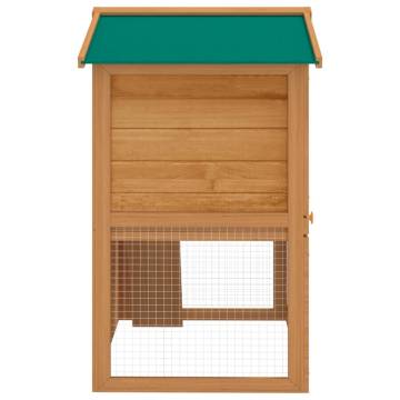 Outdoor Rabbit Hutch - Small Animal House Cage with 3 Doors