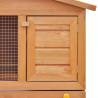 Outdoor Rabbit Hutch - Small Animal House Cage with 3 Doors