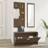 3-in-1 Shoe Cabinet Set Brown Oak Engineered Wood Colour brown oak Quantity in Package 1 Number of Number of shelves 