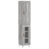 Stylish Grey Sonoma Highboard - 34.5x34x180 cm | Hipo Market