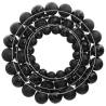 Black Christmas Wreath 45 cm | Shatterproof & Reusable Decor