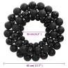 Black Christmas Wreath 45 cm | Shatterproof & Reusable Decor