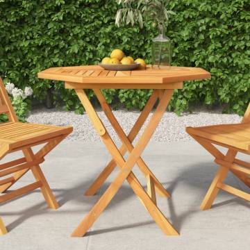 Folding Garden Table 85x85 cm | Solid Teak Wood Furniture