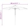 Garden Parasol with Wooden Pole - Taupe 299x240 cm | HipoMarket