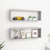 Wall Cube Shelf 2 pcs Concrete Grey 80x15x26.5 cm Engineered Wood Colour concrete grey Size 80 x 15 x 26.5 cm Quantity in Package 2 Number of Pieces 1 