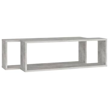 Wall Cube Shelf Set - 2 pcs Concrete Grey | Hipomarket UK