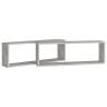 Wall Cube Shelf Set - 2 pcs Concrete Grey | Hipomarket UK