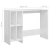 Modern High Gloss White Desk - 102.5x35x75 cm | HipoMarket