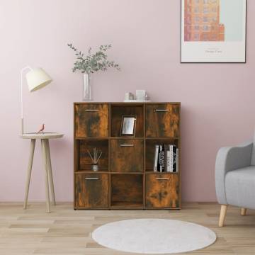 Book Cabinet Smoked Oak 90x30x90 cm - Modern Storage Solution