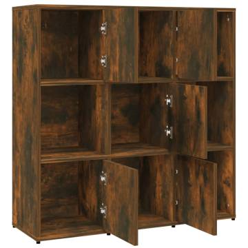 Book Cabinet Smoked Oak 90x30x90 cm - Modern Storage Solution