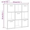 Book Cabinet Smoked Oak 90x30x90 cm - Modern Storage Solution