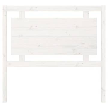 Stylish White Bed Headboard - Solid Pine Wood 105.5x4x100 cm