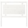 Stylish White Bed Headboard - Solid Pine Wood 105.5x4x100 cm