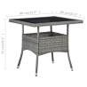 Stylish Grey Poly Rattan Outdoor Dining Table | Hipomarket