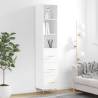 Elegant Highboard White 34.5x34x180 cm - Hipomarket UK