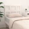 White Solid Wood Bed Headboard - Stylish & Rustic Design