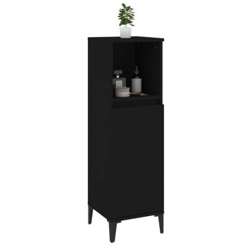 Stylish Black Bathroom Cabinet - 30x30x100 cm | Hipo Market