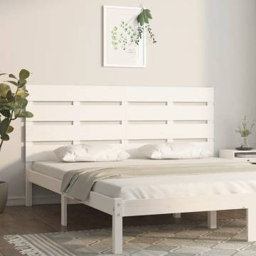 Stylish White Pine Headboard - 120x3x80 cm | Hipo Market