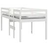 High Sleeper Bed White 75x190 cm - Solid Pine Wood