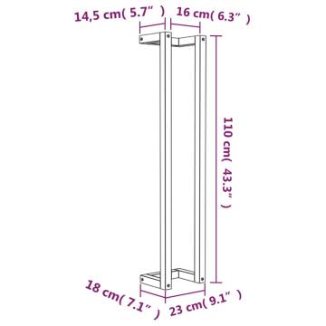 Stylish White Towel Rack 23x18x110 cm - Solid Pine Wood