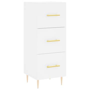 Elegant Highboard White 34.5x34x180 cm - Hipomarket UK