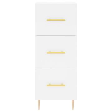 Elegant Highboard White 34.5x34x180 cm - Hipomarket UK