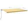 Manual Retractable Awning 500x350 cm - Yellow & White