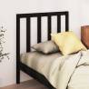 Bed Headboard Black 96x4x100 cm Solid Wood Pine Colour black Size 96 x 100 cm Quantity in Package 1 