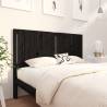 Bed Headboard Black 145.5x4x100 cm Solid Wood Pine Colour black Size 145.5 x 100 cm Quantity in Package 1 